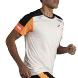 Brooks Run Visible 2.0 Short Sleeve Men's Running Tee - Ecru/Fluoro Flash/Black