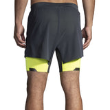 Brooks Run Visible 2in1 5inch Men's Running Short - Asphalt/Nightlife