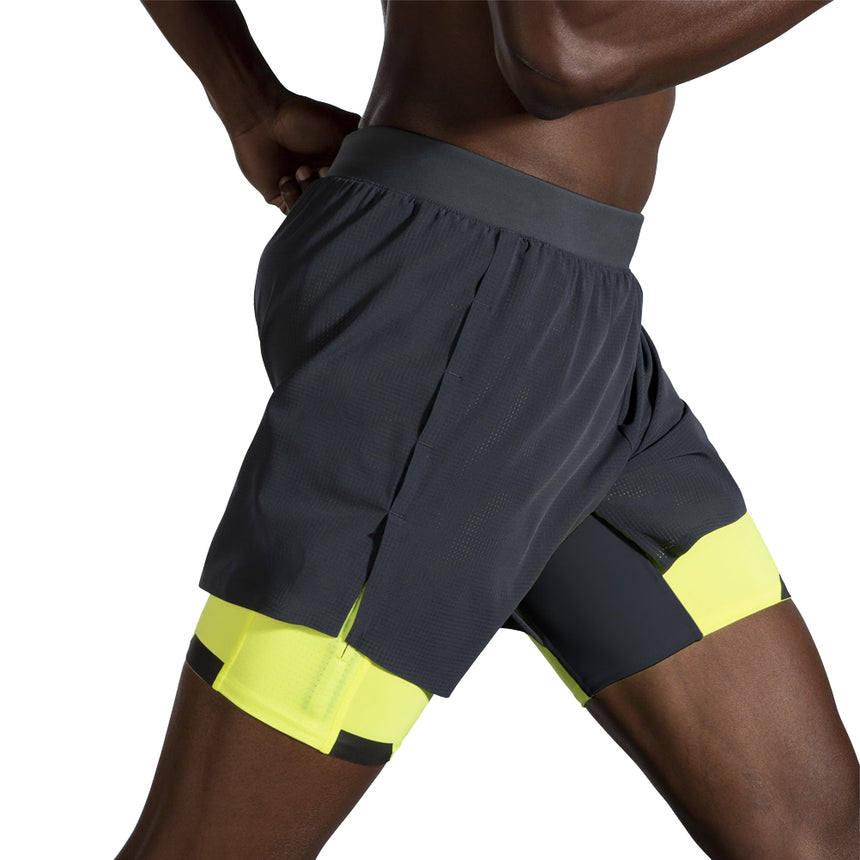 Brooks Run Visible 2in1 5inch Men's Running Short - Asphalt/Nightlife