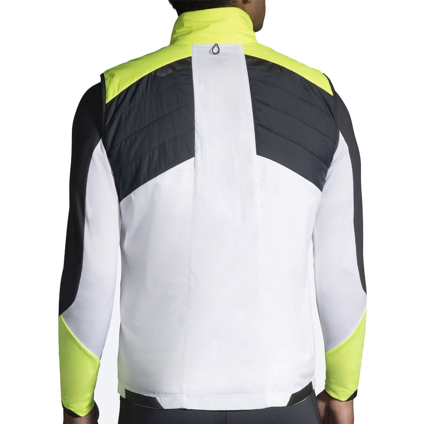 Brooks Run Visible Insulated Men's Running Vest - White/Asphalt/Nightlife