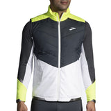 Brooks Run Visible Insulated Men's Running Vest - White/Asphalt/Nightlife