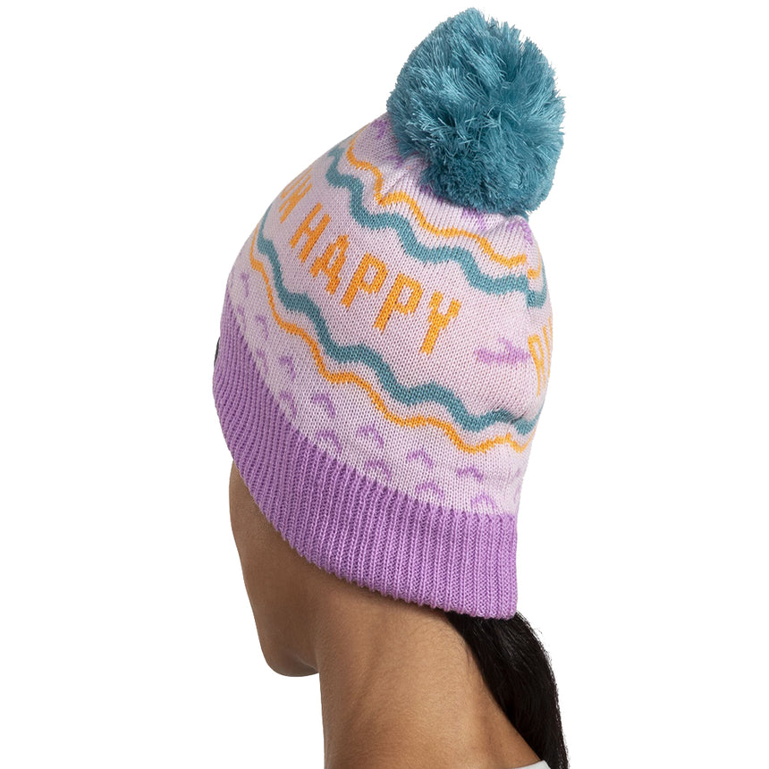 Brooks Heritage Pom Beanie - Lt Purple Run Happy