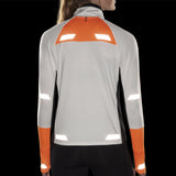 Brooks Run Visible 2.0 Half Zip Women's Running Top - Ecru/Fluoro Flash/Black