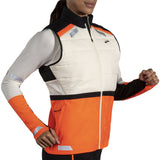 Brooks Run Visible 2.0 Insulated Women's Running Vest - Ecru/Fluoro Flash/Black