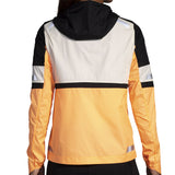 Brooks Run Visible 2.0 Women's Running Jacket - Ecru/Fluoro Flash/Black
