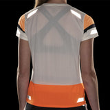 Brooks Run Visible 2.0 Short Sleeve Women's Running Tee - Ecru/Fluoro Flash/Black