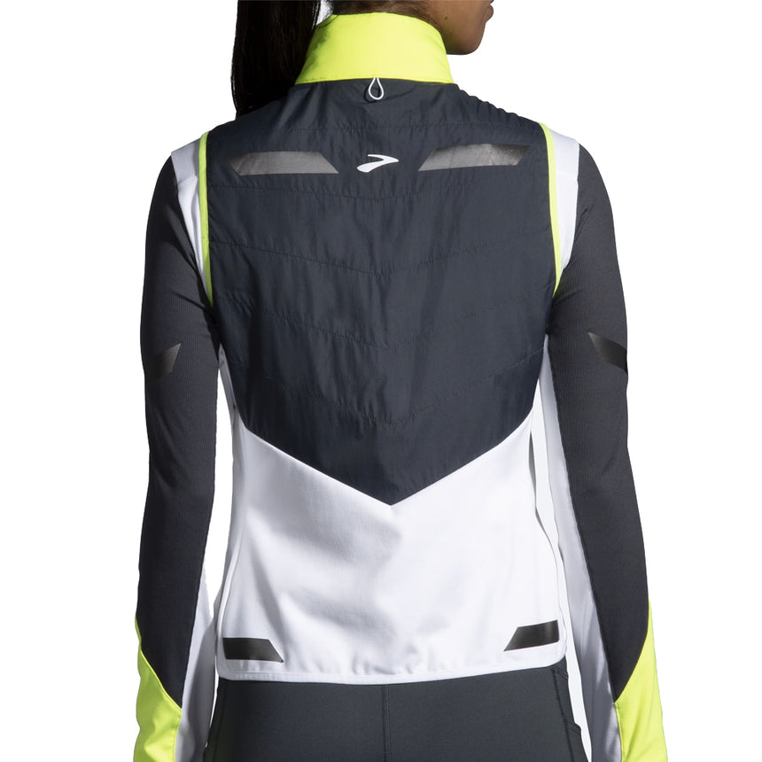 Brooks Run Visible Insulated Women's Running Vest - White/Asphalt/Nightlife