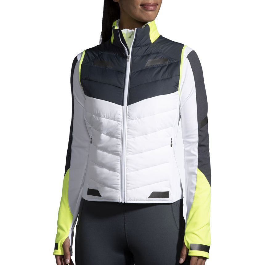 Brooks Run Visible Insulated Women's Running Vest - White/Asphalt/Nightlife