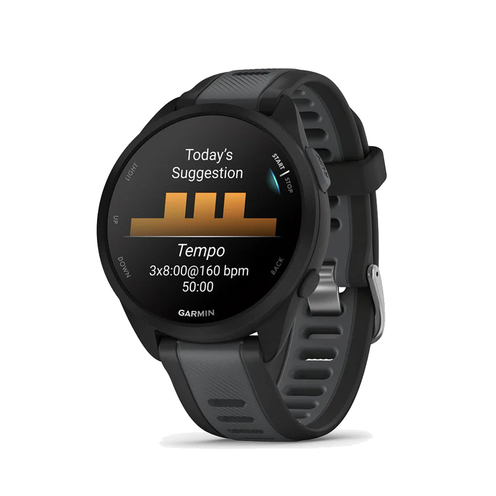 Garmin Forerunner 165 Running Watch -  Black/Slate Grey