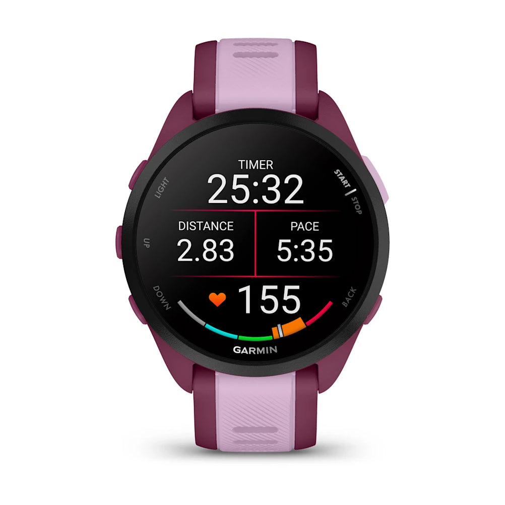 Garmin Forerunner 165 Music Running Watch - Berry/Lilac