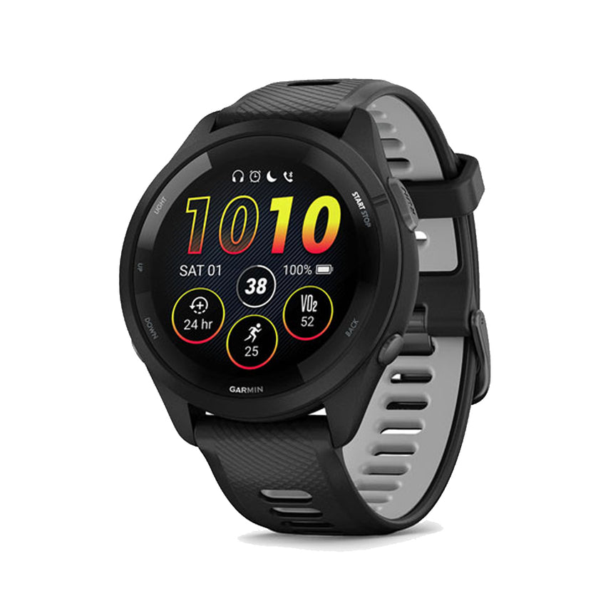 Garmin Forerunner 265 Running Watch - Black Bezel/Powder Gray 46mm