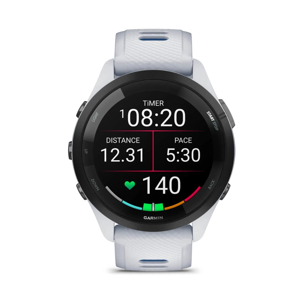 Garmin Forerunner 265 Running Watch - Whitestone/Tidal Blue 46mm