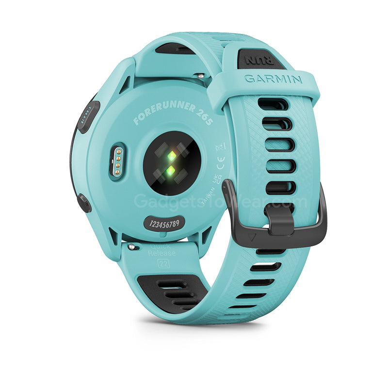 Garmin Forerunner 265 Running Watch - Aqua/Black 46mm