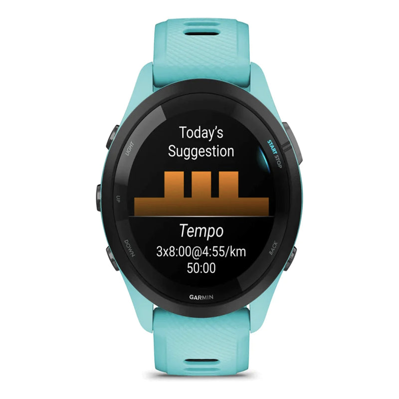 Garmin Forerunner 265 Running Watch - Aqua/Black 46mm