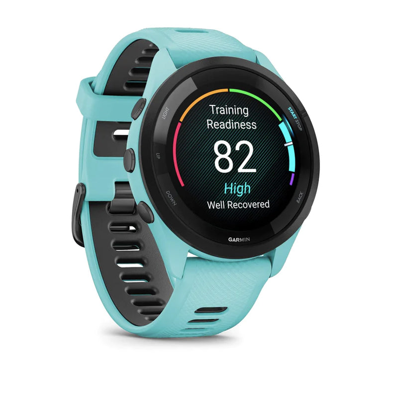 Garmin Forerunner 265 Running Watch - Aqua/Black 46mm