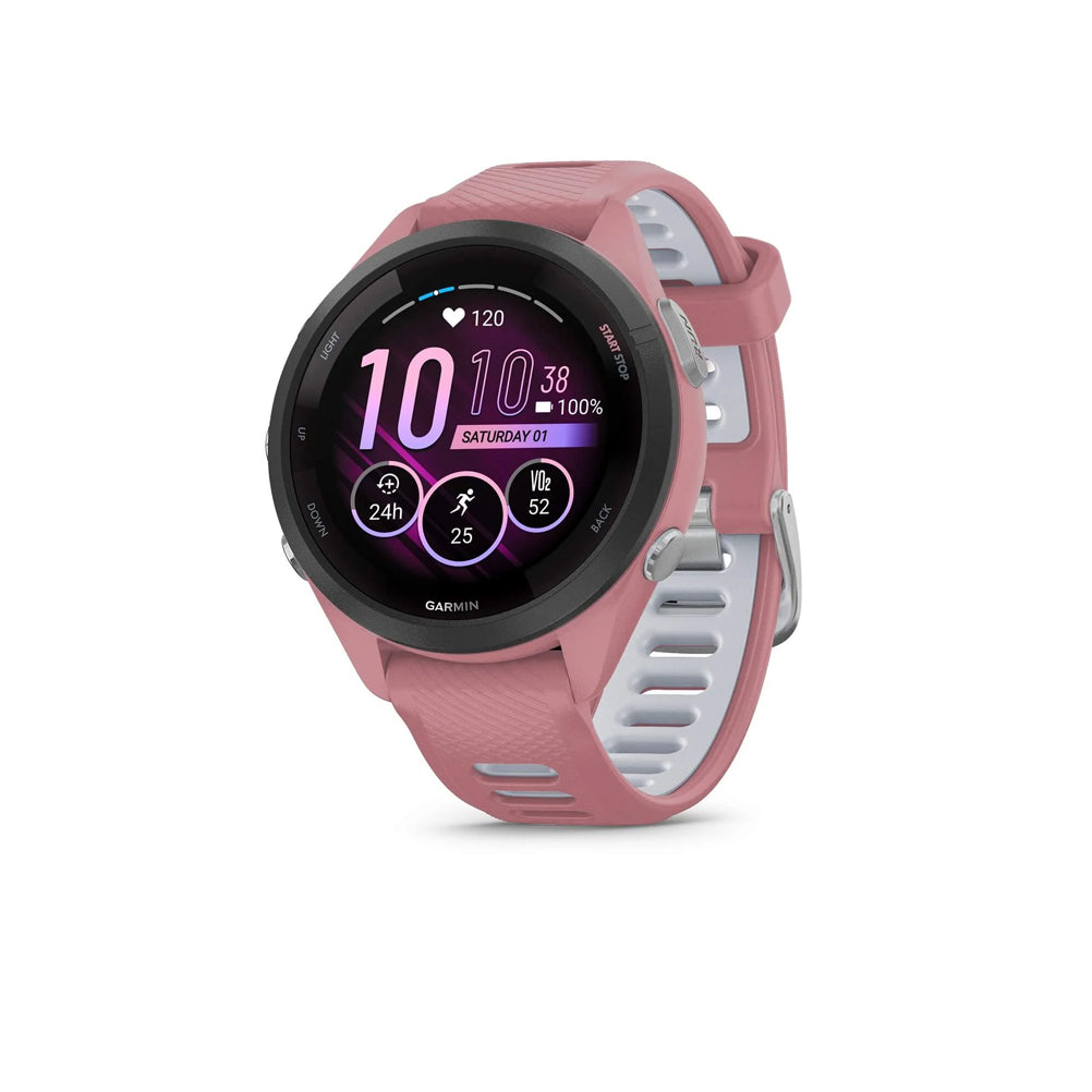 Garmin Forerunner 265S Running Watch - Black Bezel/Light Pink 42mm