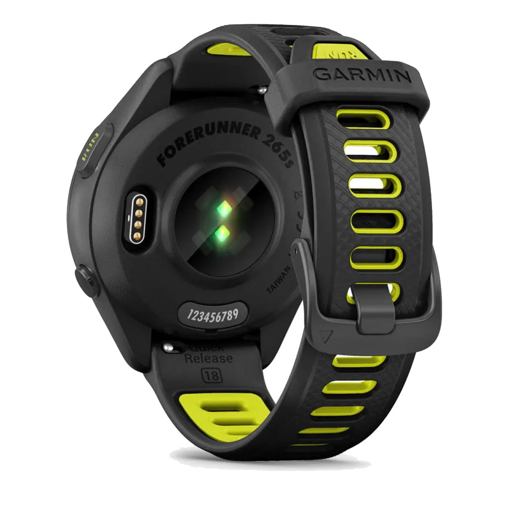 Garmin Forerunner 265S Running Watch - Black/Amp Yellow 42mm