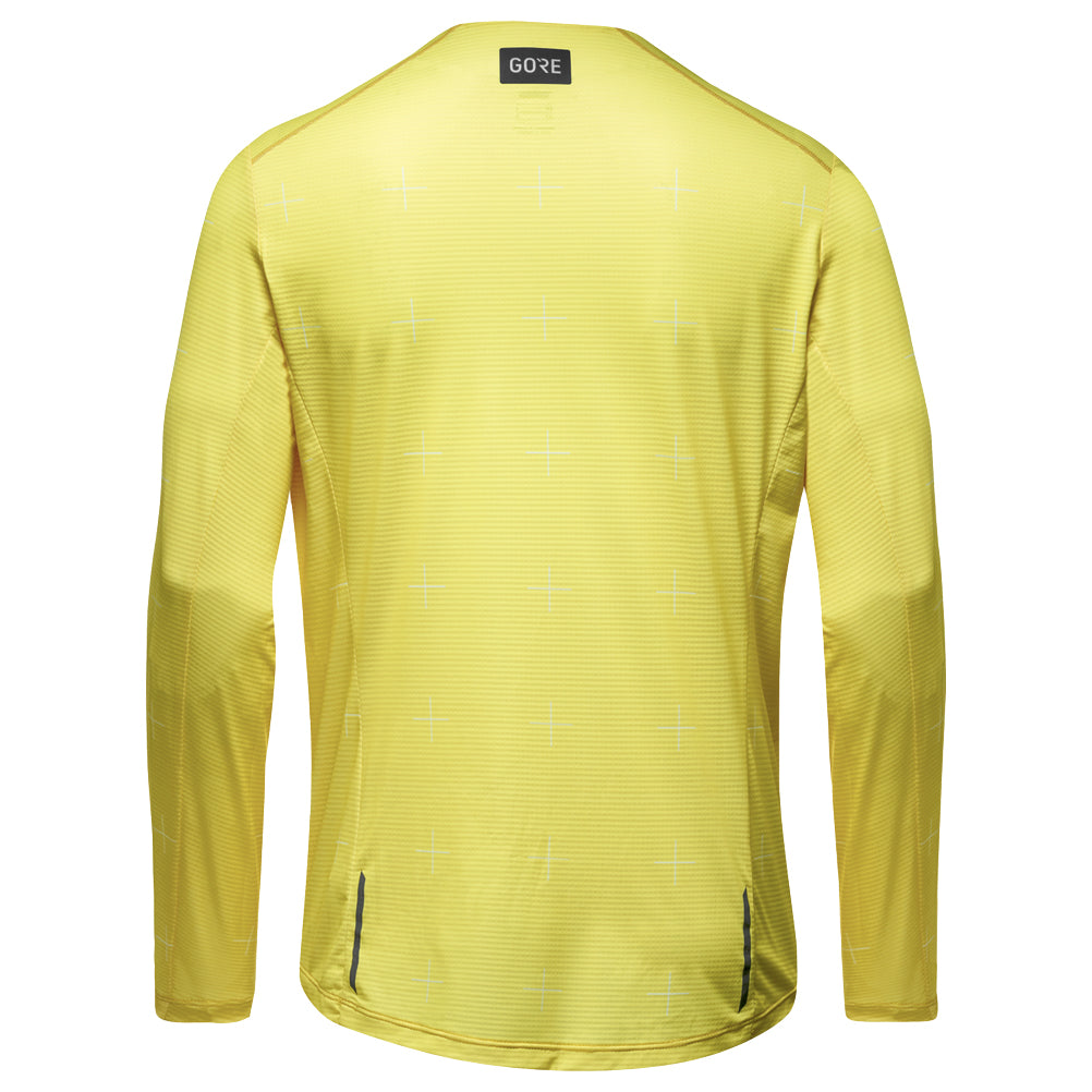 GoreWear Contest Long Sleeve Men's Running Tee - Washed Neon Yellow