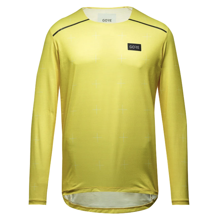 GoreWear Contest Long Sleeve Men's Running Tee - Washed Neon Yellow