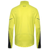 GoreWear Mid Long Sleeve Half Zip Men's Running Top - Neon Yellow