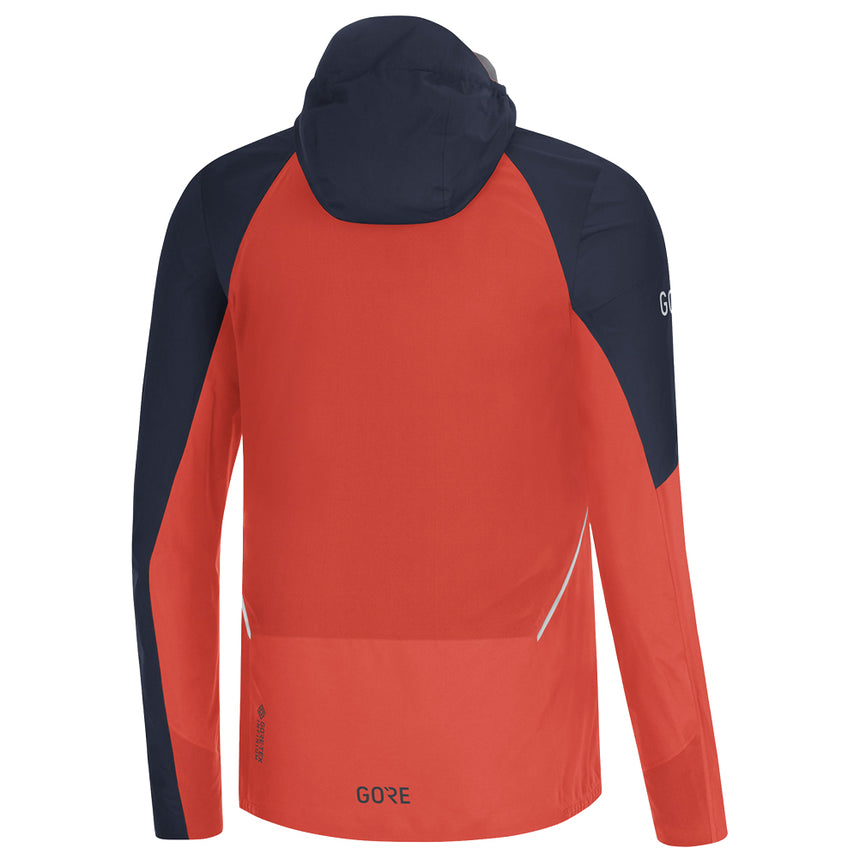 GoreWear R7 Partial Gore-Tex Men's Running Jacket - Fireball/Orbit Blue