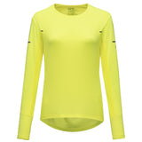 GoreWear Vivid Long Sleeve Women's Running Tee - Neon Yellow