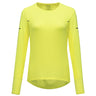 GoreWear Vivid Long Sleeve Women's Running Tee - Neon Yellow