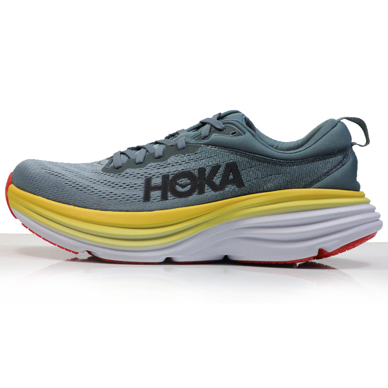 Hoka One One Bondi 8 Men's 2E Wide Fit Running Shoe - Goblin Blue/Mountain Spring