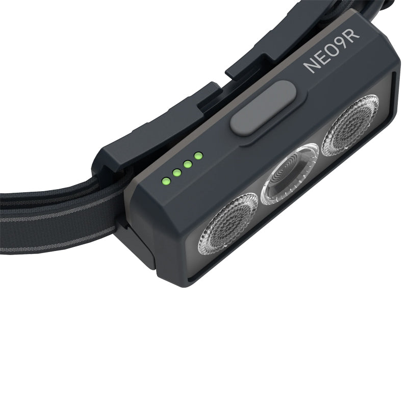 Ledlenser NEO9R Head Torch With Chest Strap - Grey/Black