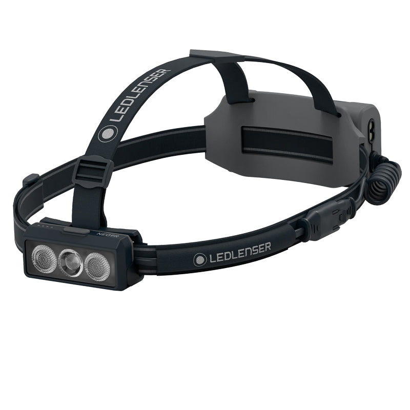 Ledlenser NEO9R Head Torch With Chest Strap - Grey/Black