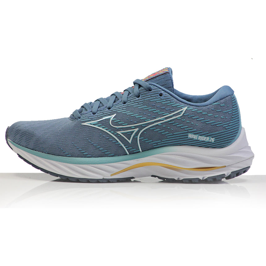 Mizuno Wave Rider 26 Women's Running Shoe - Mountain Spring/White/Flax