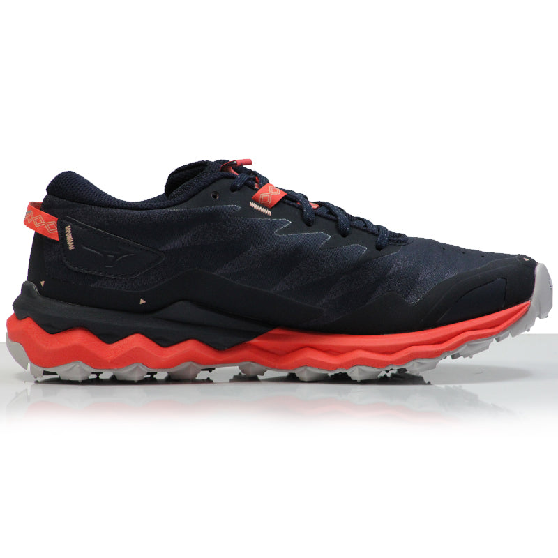 Mizuno Wave Daichi 7 Women's Trail Shoe - Night Sky/Quicksilver/Hot Coral