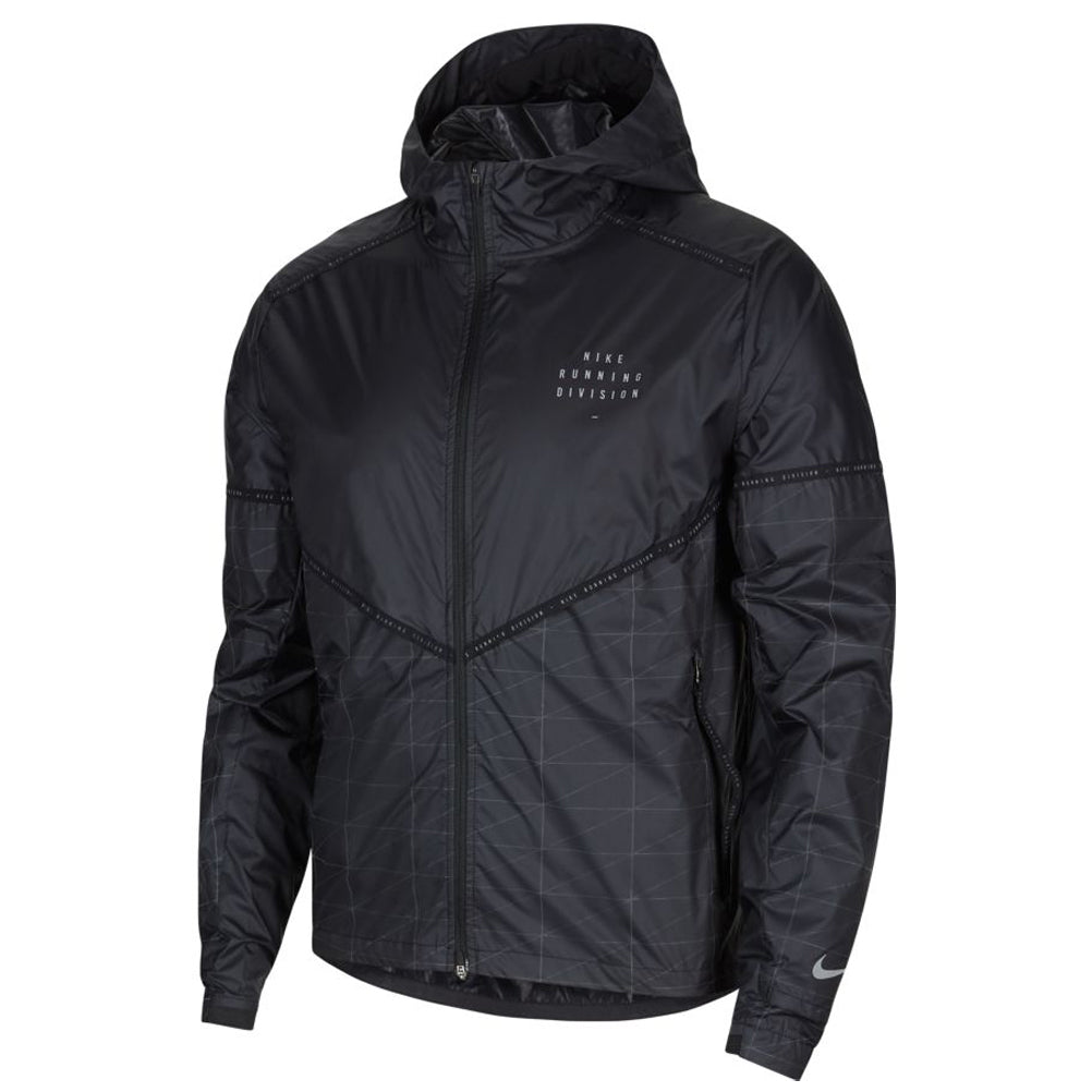 Nike Flash Run Division Men's Running Jacket -Black/Reflective Silver