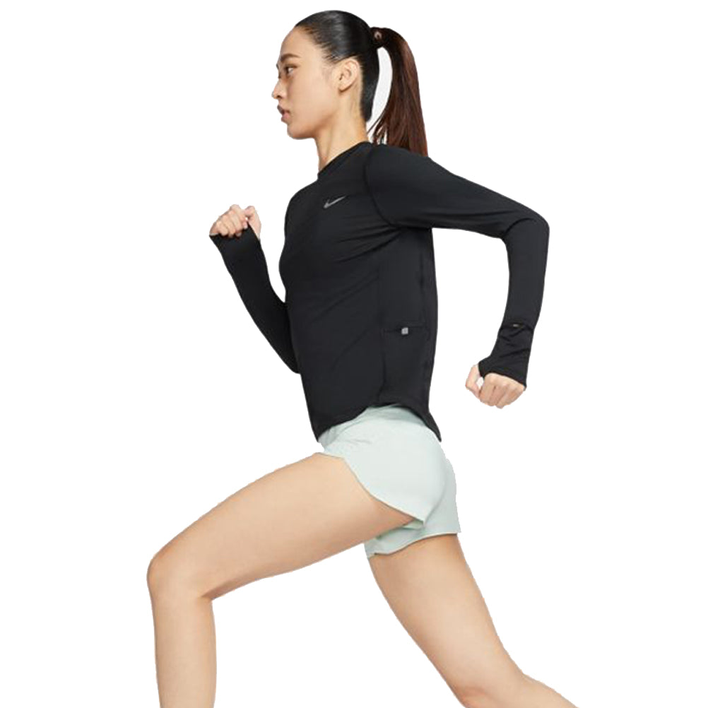 nike women's element crew long sleeve running shirt