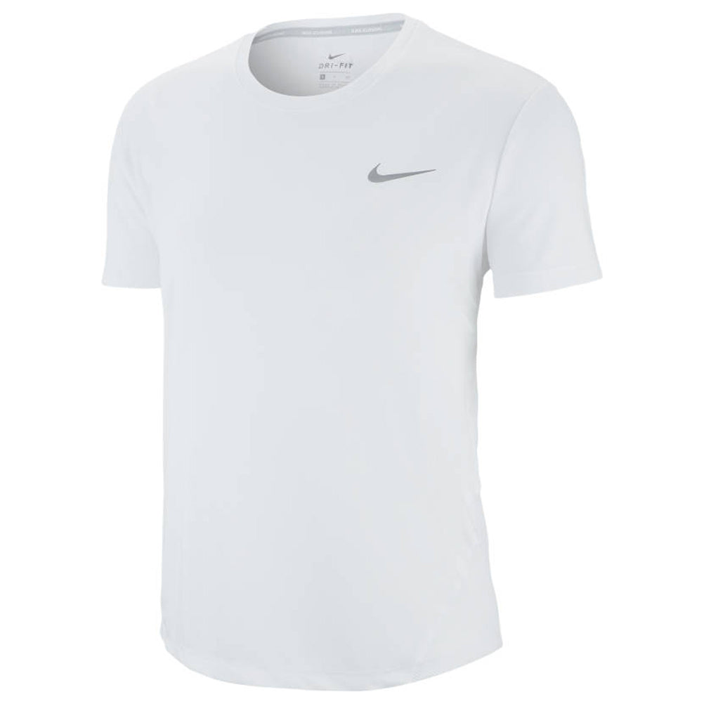 silver and white nike shirt