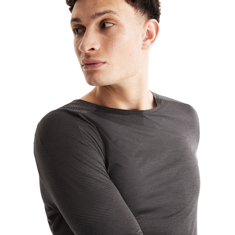 On Running Performance Lumos Long Sleeve Men's Running Tee - Black/Iron