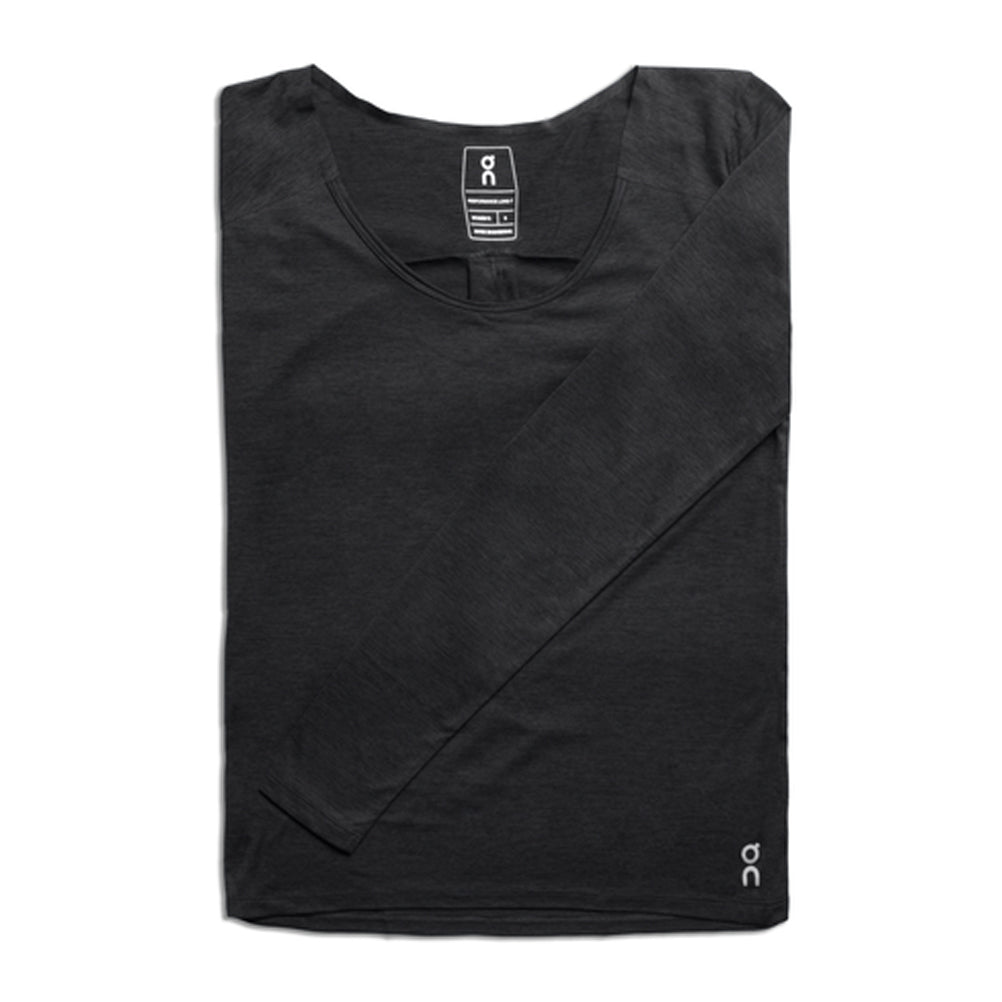 On Running Performance Long Sleeve Women's Running Tee - Black