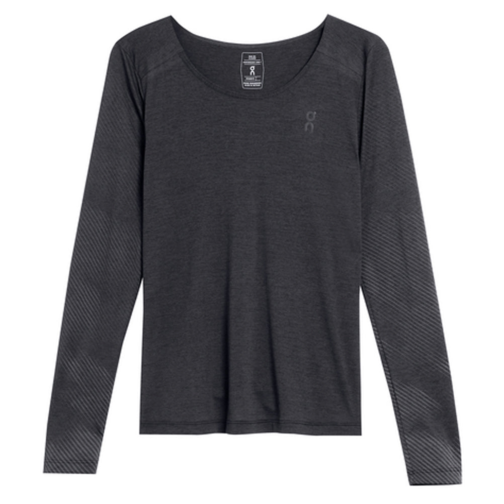 On Running Performance Lumos Long Sleeve Women's Running Tee - Black/Iron