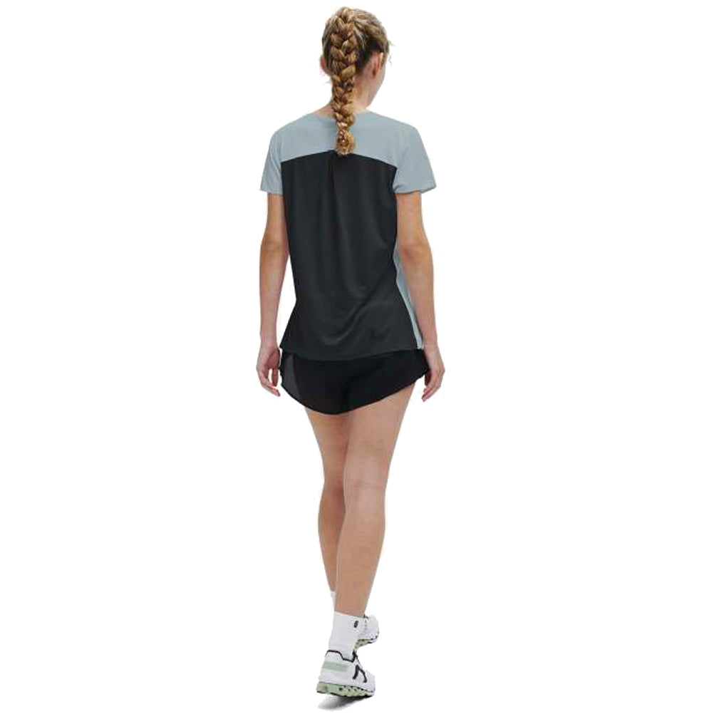 On Running Performance Short Sleeve Women's Running Tee - Sea/Black