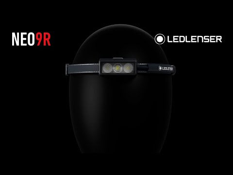 Ledlenser NEO9R Head Torch With Chest Strap - Grey/Blue