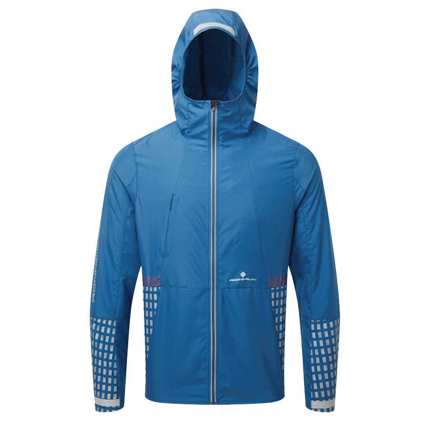 Ronhill Tech Afterhours Men's Running Jacket - Admiral/Limestone/Reflective