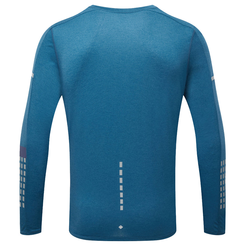 Ronhill Tech Afterhours Long Sleeve Men's Running Tee - Admiral/Limestone/Reflective