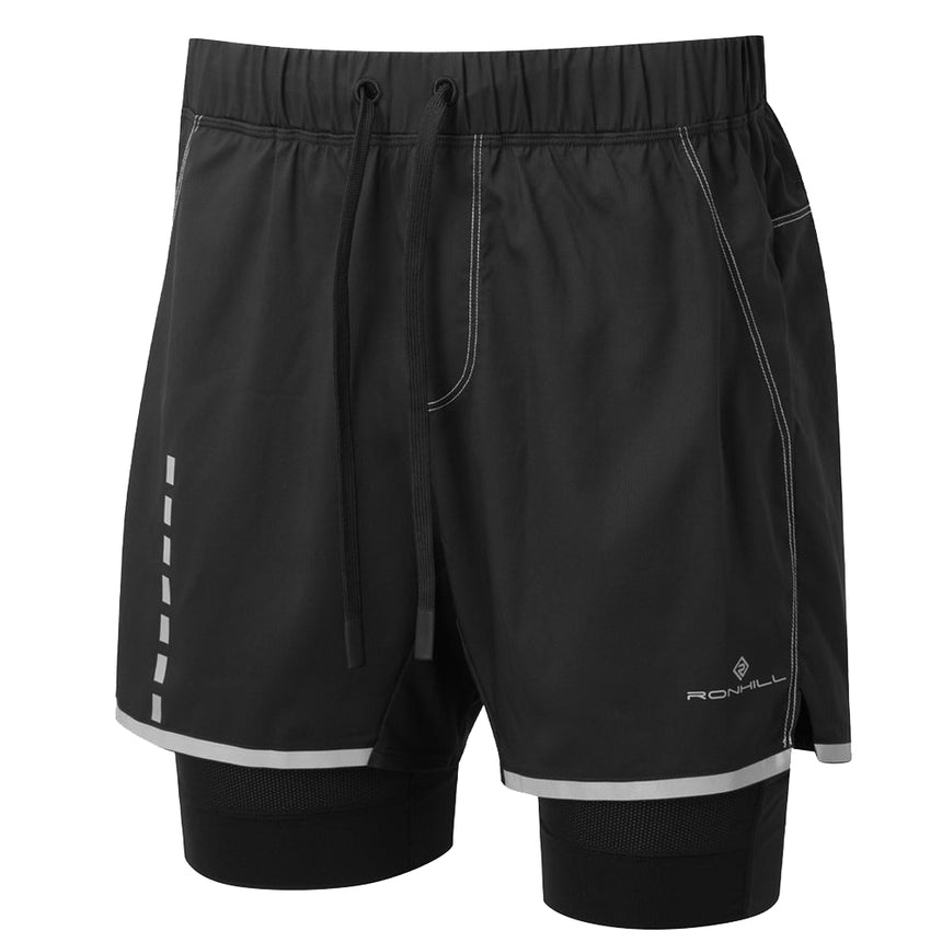 Ronhill Tech Afterhours Men's Twin Running Short  - All Black