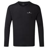 Ronhill Core Long Sleeve Men's Running Tee - Black/Bright White
