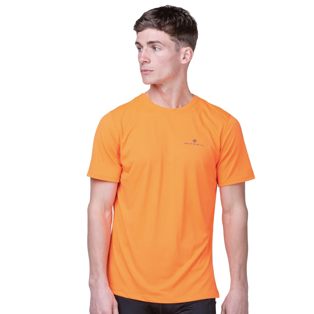Ronhill Core Short Sleeve Men's Running Tee -  Fluo Orange/Legion