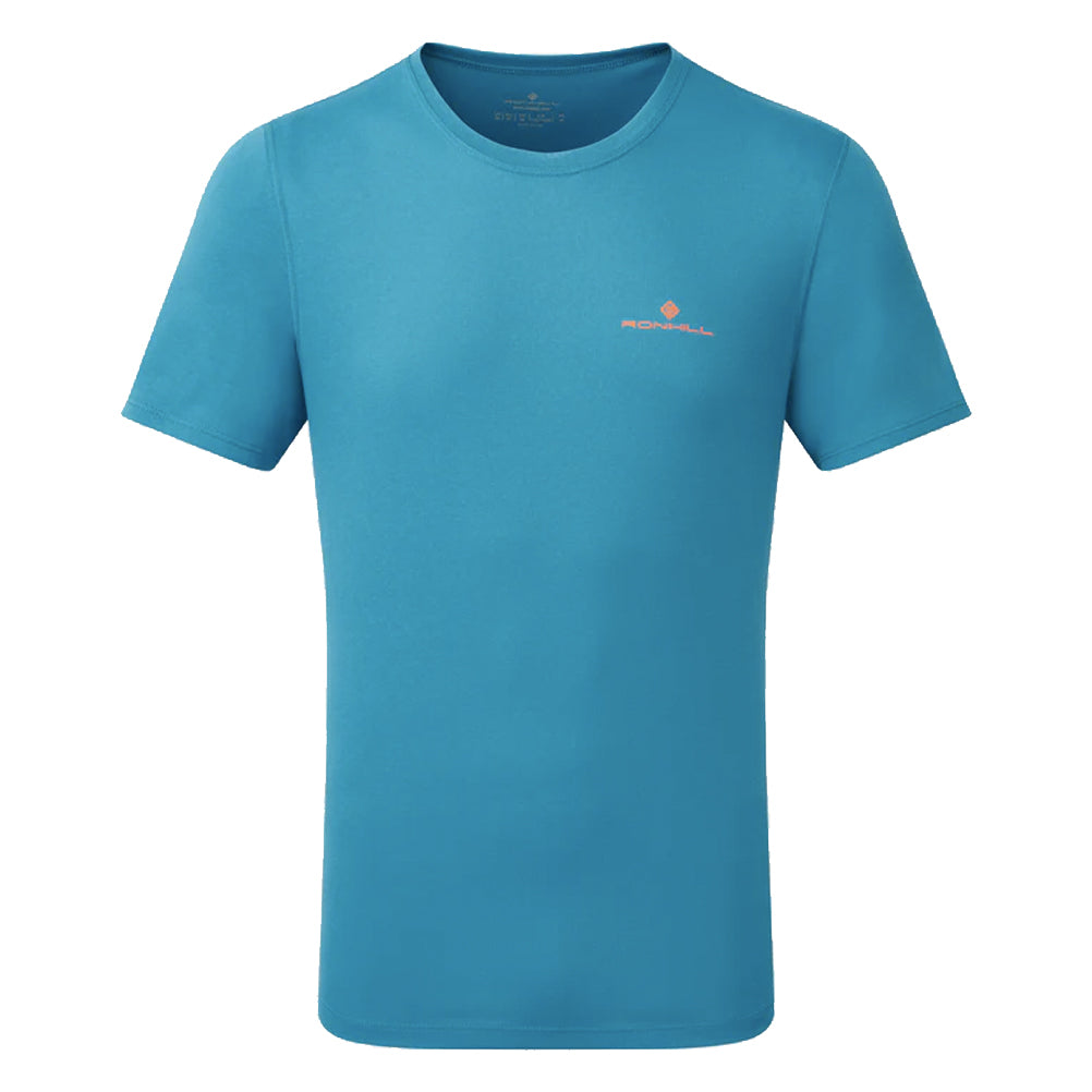 Ronhill Core Short Sleeve Men's Running Tee - Petrol/Fluo Orange