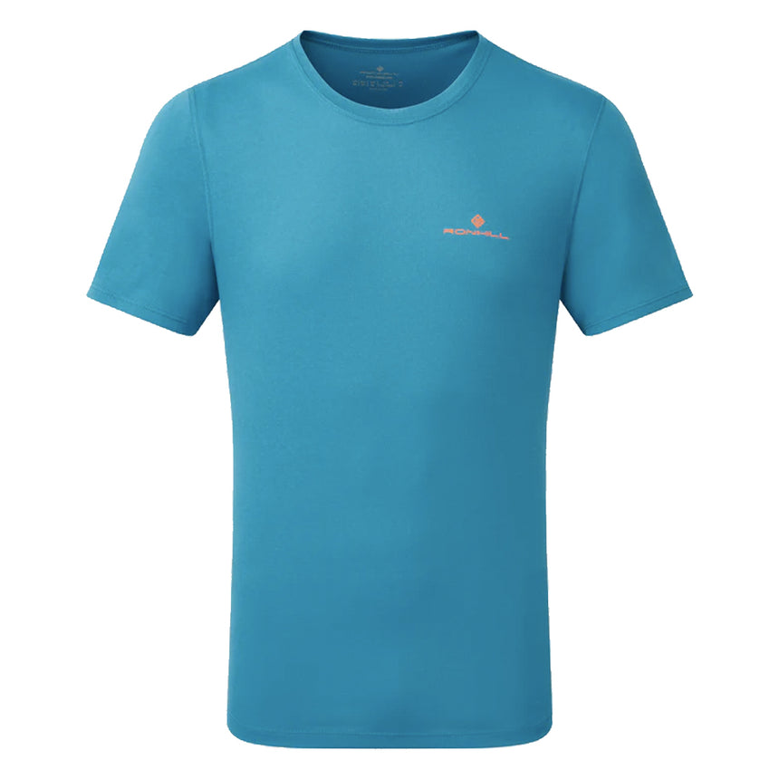 Ronhill Core Short Sleeve Men's Running Tee - Petrol/Fluo Orange