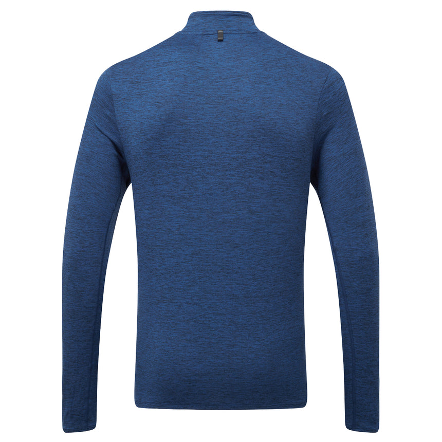 Ronhill Life Practice Halfzip Long Sleeve Men's Running Top - Dark Cobalt Marl/Sunray