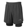 Ronhill Tech 5 inch Men's Twin Running Short - All Black