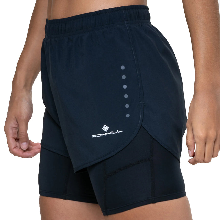 Ronhill Core Twin Women's Running Short - All Black